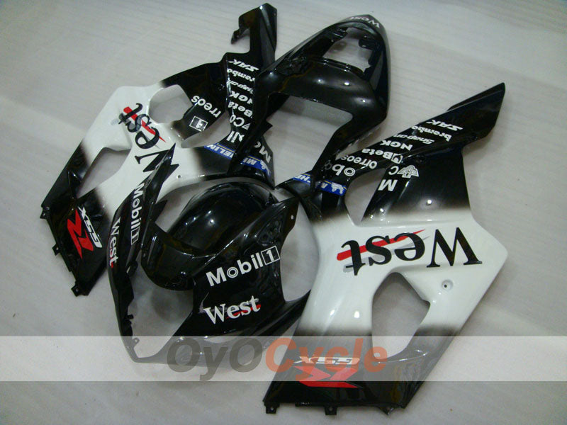 Kit de carénage à injection pour GSX R1000 03-04 - Blanc, noir - West #OYO87901926