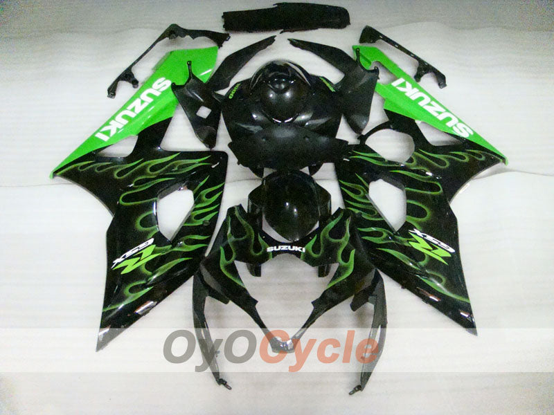 Kit de carénage à injection pour GSX R1000 05-06 - Vert, noir - Flame #OYO87901960 Image secondaire du produit