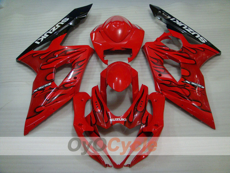 Kit de carénage à injection pour GSX R1000 05-06 - Rouge, noir - Flame #OYO87901964