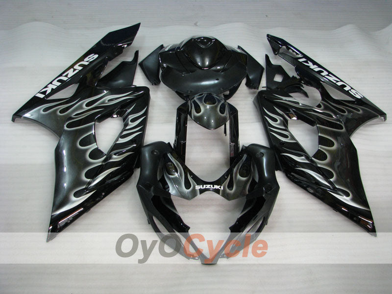 Kit de carénage moulé par injection pour GSX R1000 05-06 - Blanc, Noir - Flame #OYO87901969 Image secondaire du produit