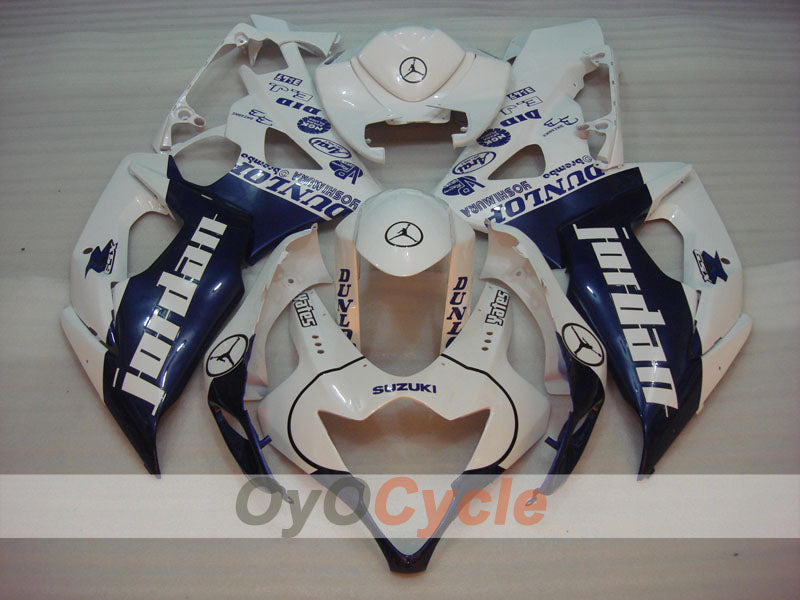 Kit de carénage moulé par injection pour GSX R1000 05-06 - Bleu, Blanc - DUNLOP, Jordan #OYO87901972