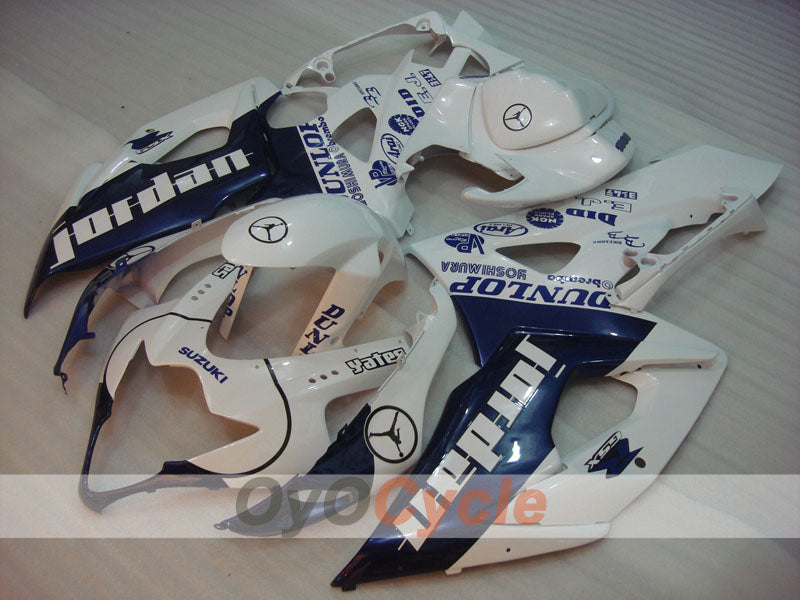 Kit de carénage moulé par injection pour GSX R1000 05-06 - Bleu, Blanc - DUNLOP, Jordan #OYO87901972