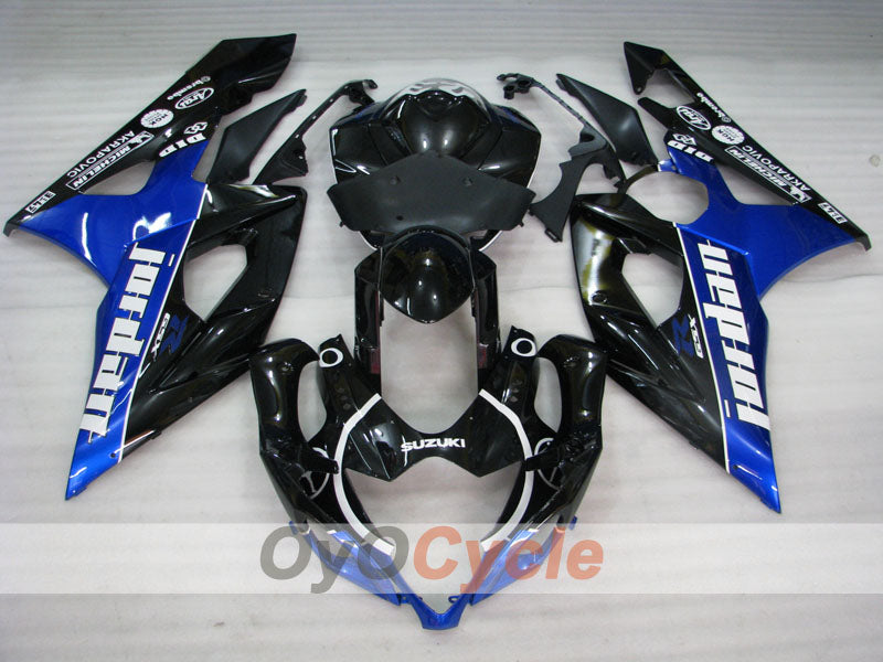 Kit de carénage moulé par injection pour GSX R1000 05-06 - Bleu, Noir - Jordan, MICHELIN #OYO87901975