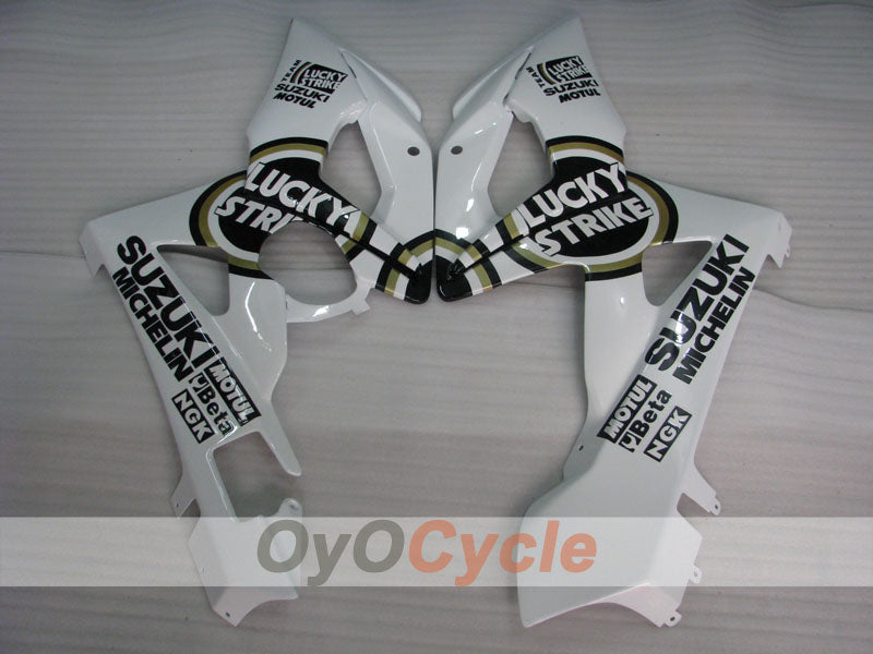 Kit de carénage moulé par injection pour GSX R1000 05-06 - Blanc, Noir - Lucky Strike, MICHELIN, MOTUL #OYO87901978