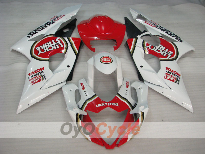 Kit de carénage moulé par injection pour GSX R1000 05-06 - Rouge, Blanc - Lucky Strike, MICHELIN, MOTUL #OYO87901979