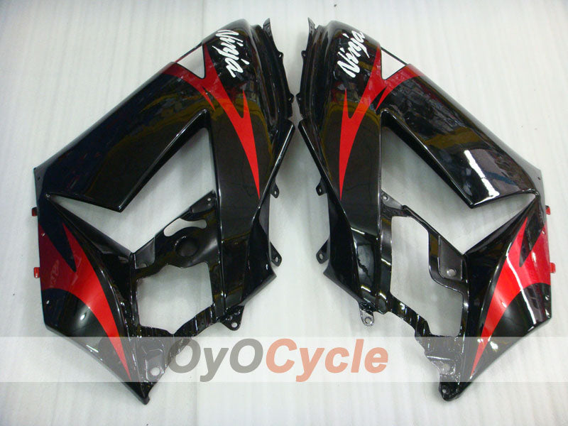 Kit de carénages injectés pour NINJA ZX-14R 06-11 - Rouge, noir - Style usine #OYO87901998