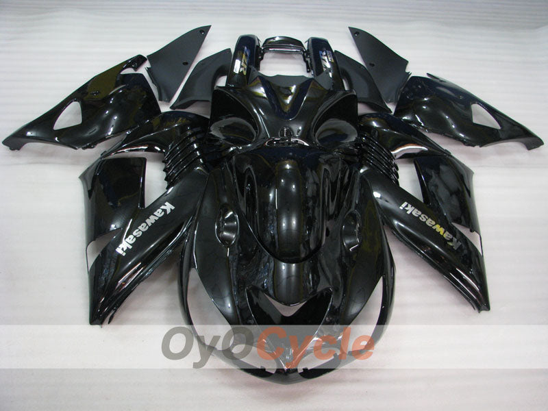 Kit de carénages injectés pour NINJA ZX-14R 06-11 - Noir - Style usine #OYO87902002