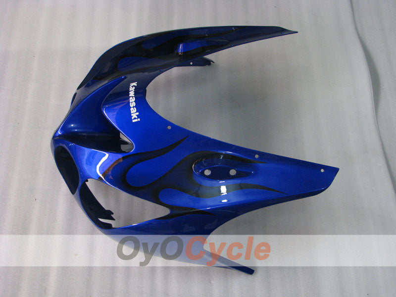Kit de carénage injecté pour NINJA ZX-14R 06-11 - Bleu, noir - Flamme #OYO87902009