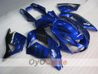 Kit de carénage injecté pour NINJA ZX-14R 06-11 - Bleu, noir - Flamme #OYO87902009
