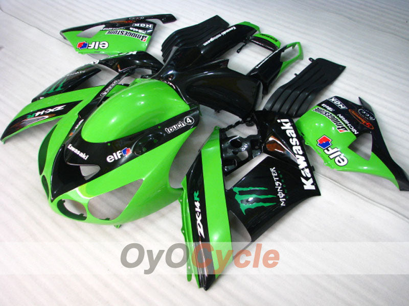 Kit de carénage injecté pour NINJA ZX-14R 06-11 - Vert, noir - Monster #OYO87902020 Image principale du produit