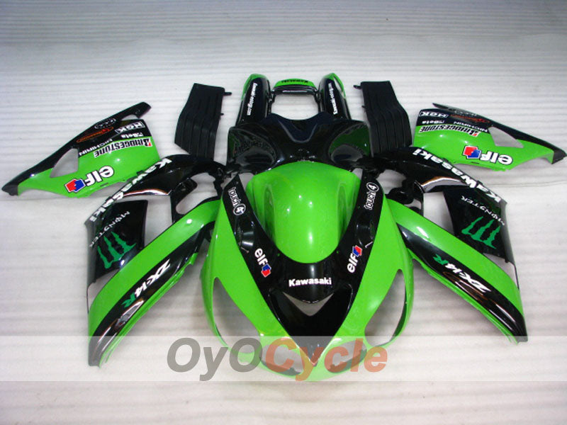 Kit de carénage injecté pour NINJA ZX-14R 06-11 - Vert, noir - Monster #OYO87902020 Image secondaire du produit