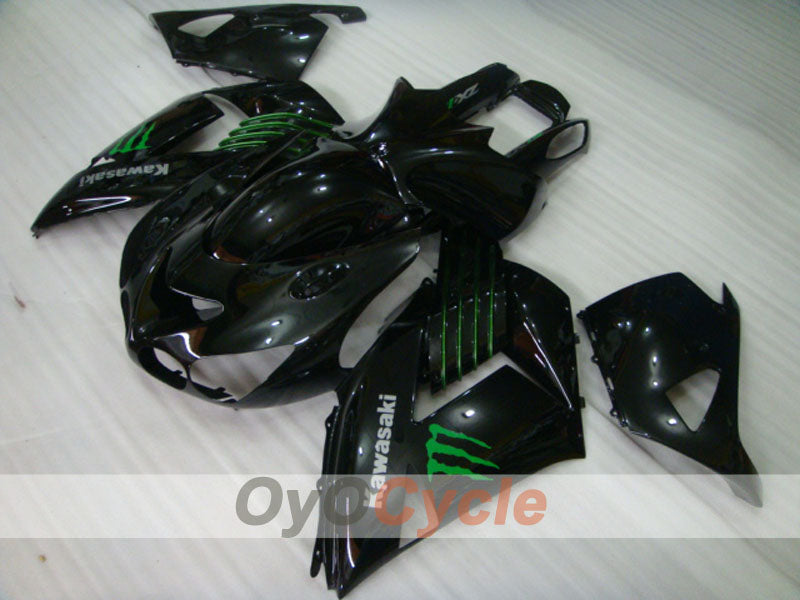Kit de carénage injecté pour NINJA ZX-14R 06-11 - Noir - Monster #OYO87902022