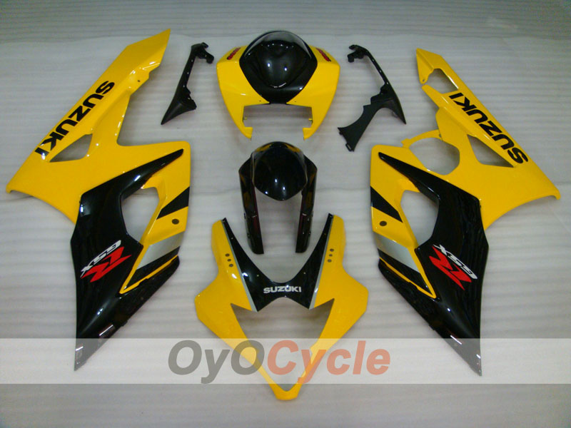Kit de carénage injecté pour GSX R1000 05-06 - Jaune, noir - Style d'usine #OYO87902025
