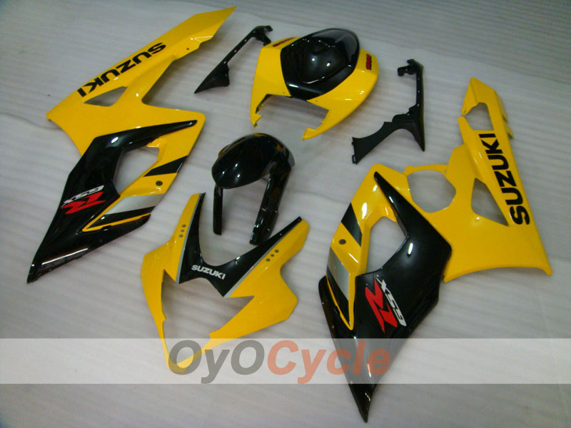 Kit de carénage injecté pour GSX R1000 05-06 - Jaune, noir - Style d'usine #OYO87902025
