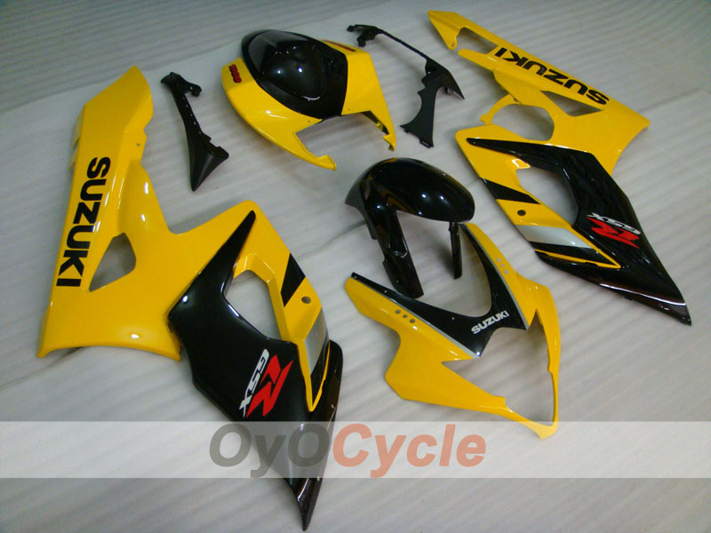 Kit de carénage injecté pour GSX R1000 05-06 - Jaune, noir - Style d'usine #OYO87902025 Image principale du produit