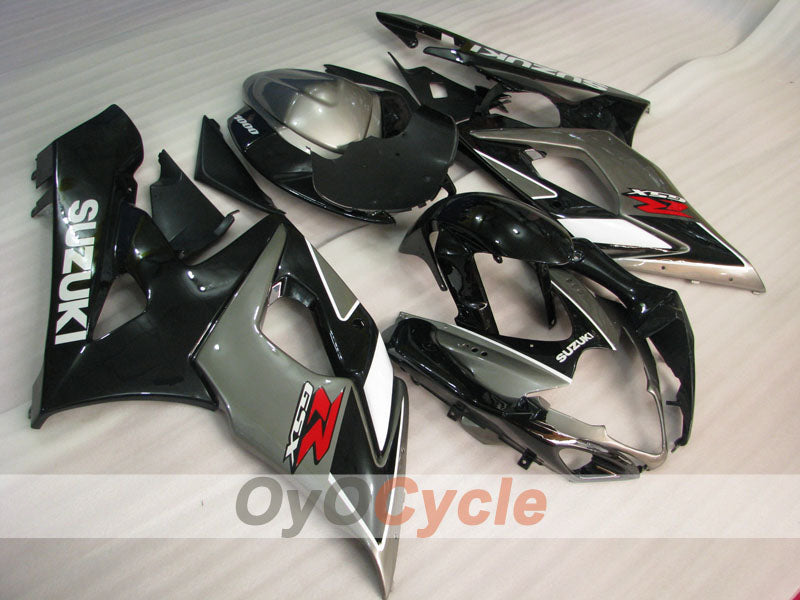 Kit de carénage injecté pour GSX R1000 05-06 - Noir, Argent - Style usine #OYO87902035