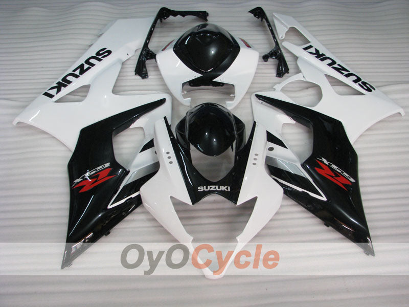 Kit de carénage injecté pour GSX R1000 05-06 - Blanc, Noir - Style usine #OYO87902037