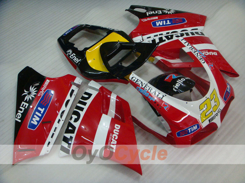 Kit de carénage à injection pour Ducati 748 94-02 - Rouge, Noir - Style d'usine #OYO87902056