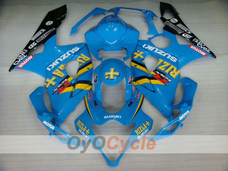 Kit de carénage à injection pour GSX R1000 05-06 - Bleu, Noir - MOTUL, Rizla+ #OYO87902057