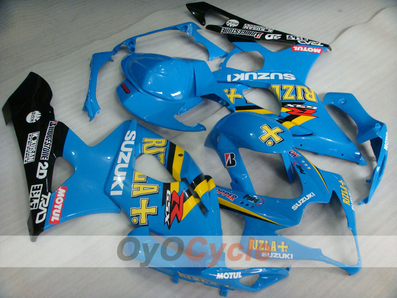 Kit de carénage à injection pour GSX R1000 05-06 - Bleu, Noir - MOTUL, Rizla+ #OYO87902057