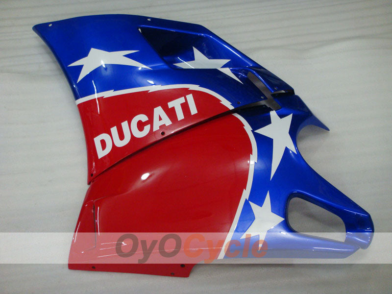 Kit de carénage à injection pour Ducati 748 94-02 - Rouge, Bleu - Style usine #OYO87902058
