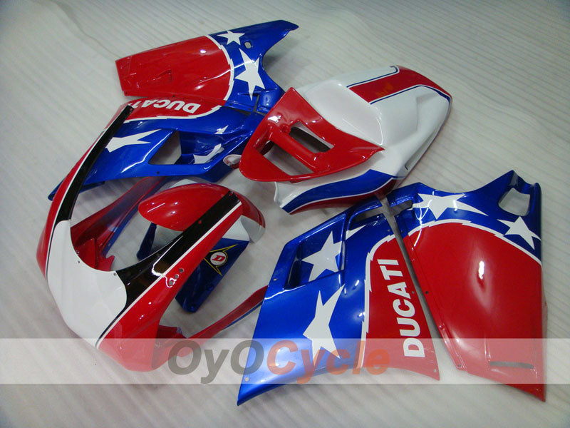 Kit de carénage à injection pour Ducati 748 94-02 - Rouge, Bleu - Style usine #OYO87902058 Image principale du produit