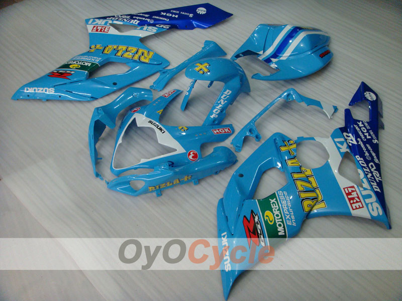 Kit de carénage à injection pour GSX R1000 05-06 - Bleu, Blanc - Rizla+ #OYO87902060