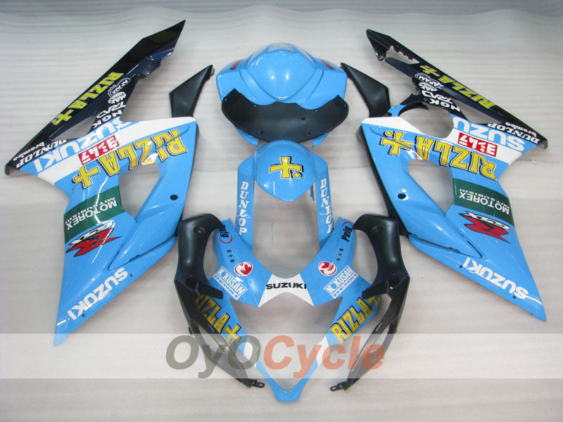 Kit de carénage à injection pour GSX R1000 05-06 - Bleu, Noir - DUNLOP, Rizla+ #OYO87902063 Image principale du produit