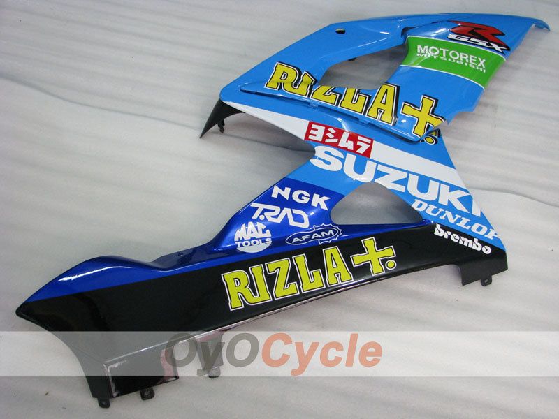 Kit de carénage à injection pour GSX R1000 05-06 - Bleu, Noir - DUNLOP, Rizla+ #OYO87902063