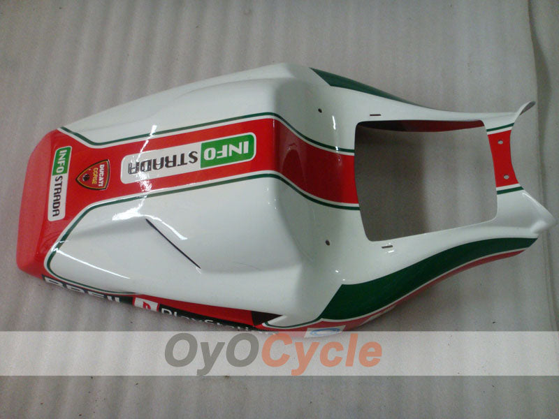 Kit de carénage à injection pour Ducati 748 94-02 - Rouge, Blanc - INFO STRADA #OYO87902068