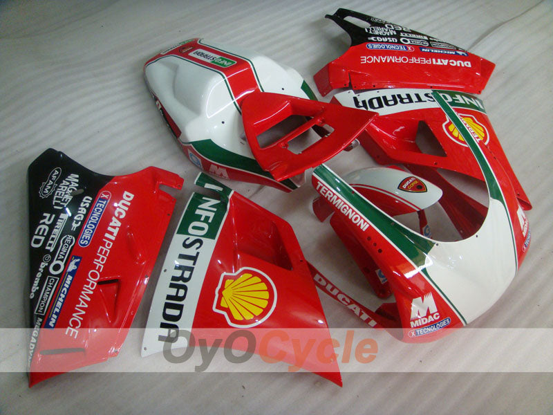 Kit de carénage à injection pour Ducati 748 94-02 - Rouge, Blanc - INFO STRADA #OYO87902068 Image principale du produit