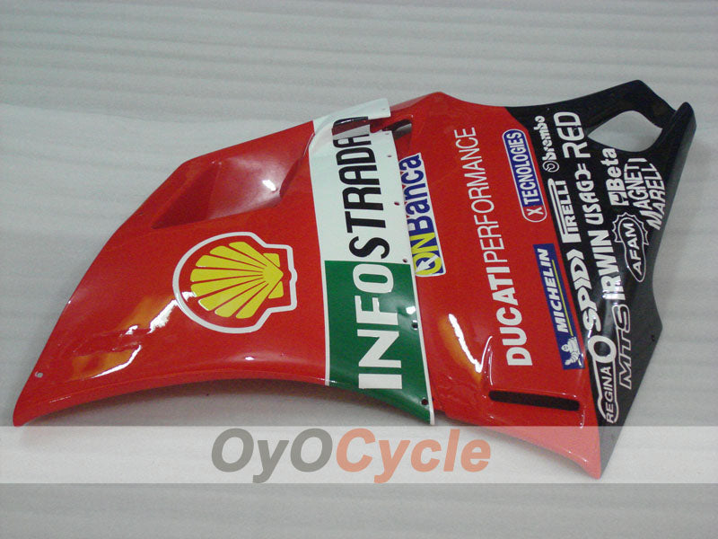 Kit de carénage à injection pour Ducati 748 94-02 - Rouge, Blanc - INFO STRADA #OYO87902070