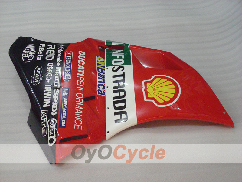 Kit de carénage à injection pour Ducati 748 94-02 - Rouge, Blanc - INFO STRADA #OYO87902070