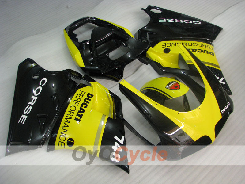 Kit de carénage à injection pour Ducati 748 94-02 - Jaune, Noir - Performance #OYO87902076