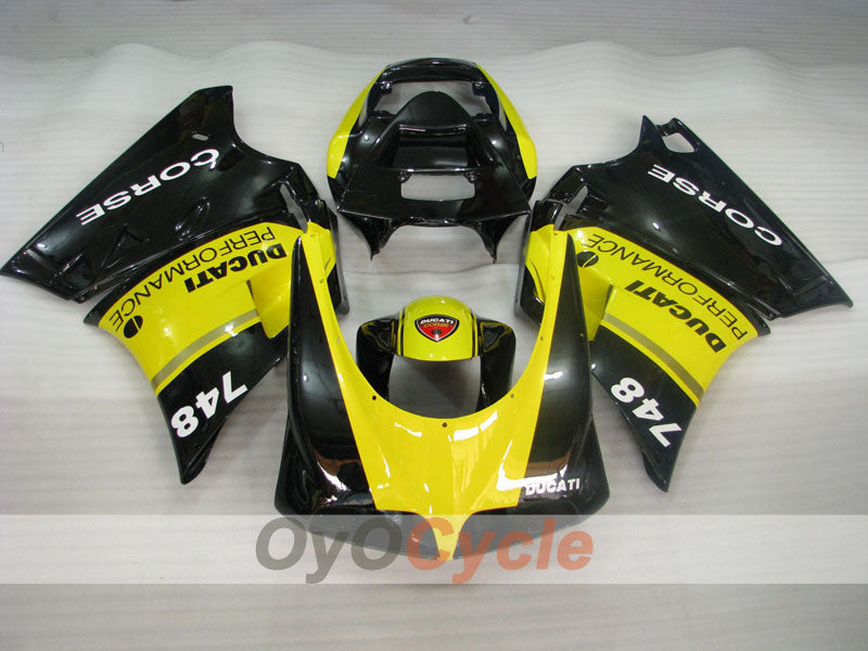 Kit de carénage à injection pour Ducati 748 94-02 - Jaune, Noir - Performance #OYO87902076