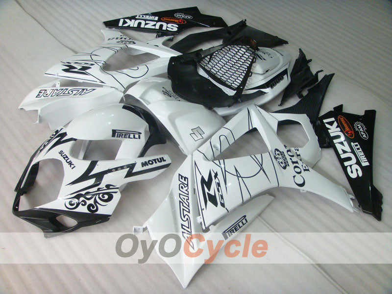 Kit de carénage à injection pour GSX R1000 07-08 - Blanc, Noir - Corona, MOTUL #OYO87902079