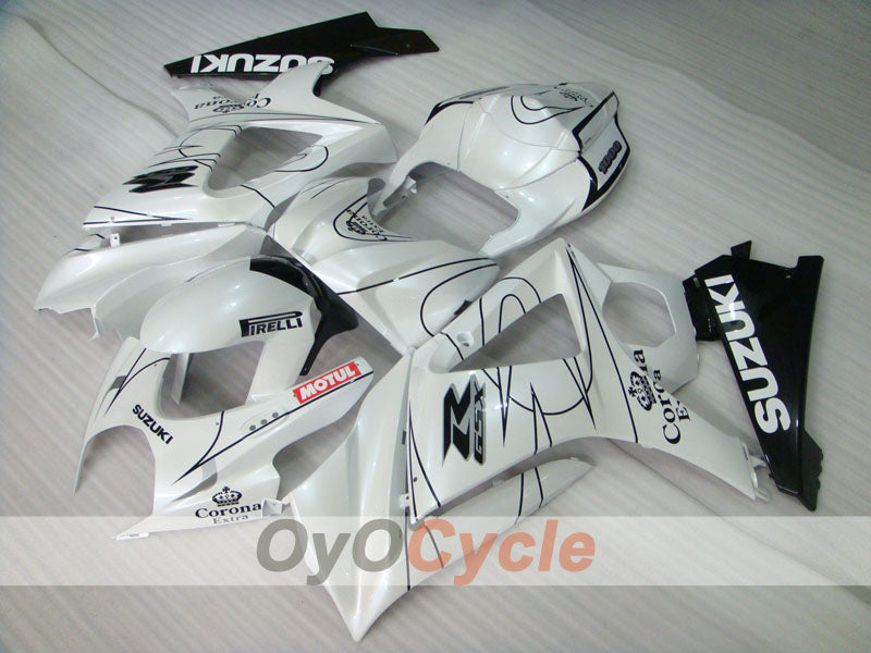 Kit de carénage à injection pour GSX R1000 07-08 - Blanc, Noir - Corona, MOTUL #OYO87902082