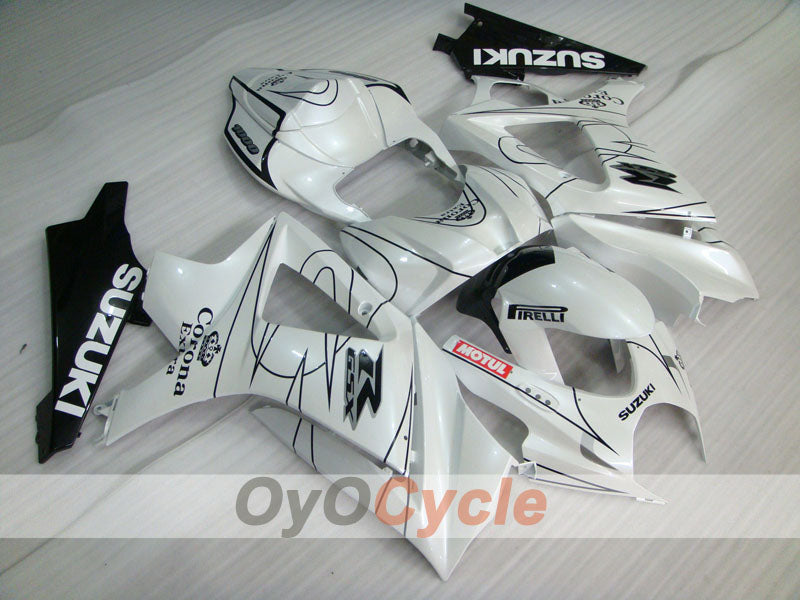 Kit de carénage à injection pour GSX R1000 07-08 - Blanc, Noir - Corona, MOTUL #OYO87902082 Image principale du produit