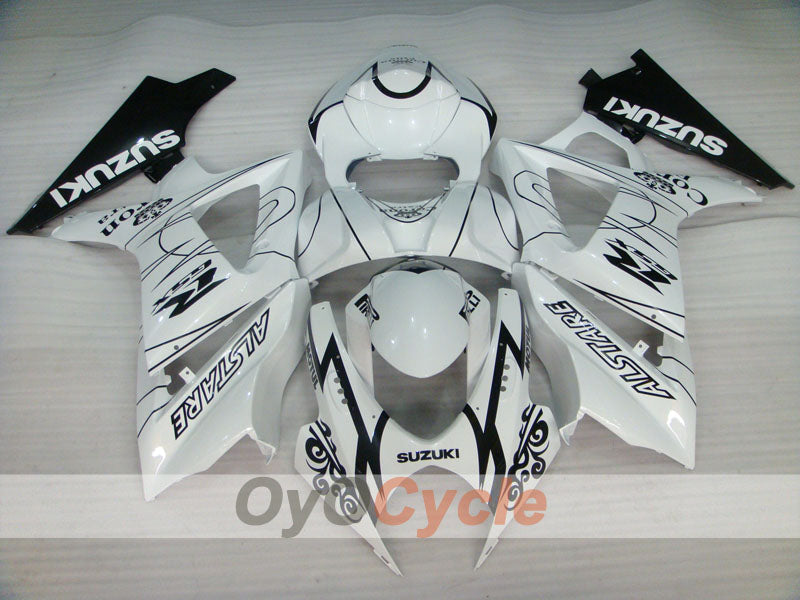 Kit de carénage à injection pour GSX R1000 07-08 - Blanc, Noir - Corona, MOTUL #OYO87902083