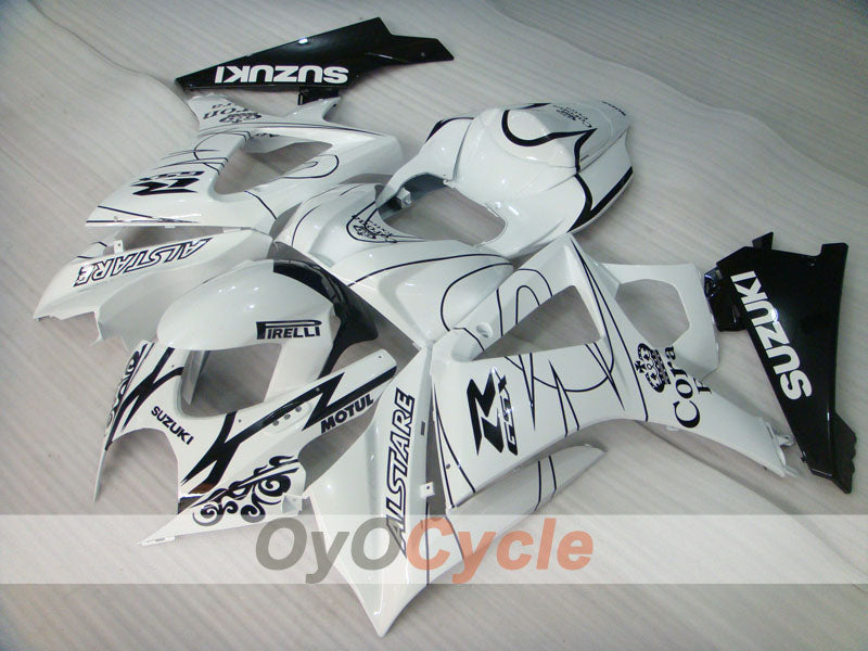 Kit de carénage à injection pour GSX R1000 07-08 - Blanc, Noir - Corona, MOTUL #OYO87902083