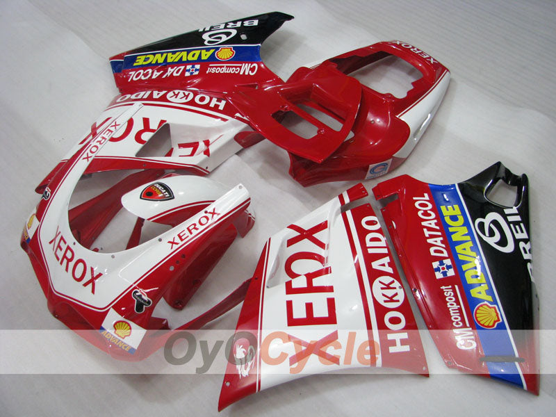 Kit de carénage à injection pour Ducati 748 94-02 - Rouge, Blanc - Xerox #OYO87902090