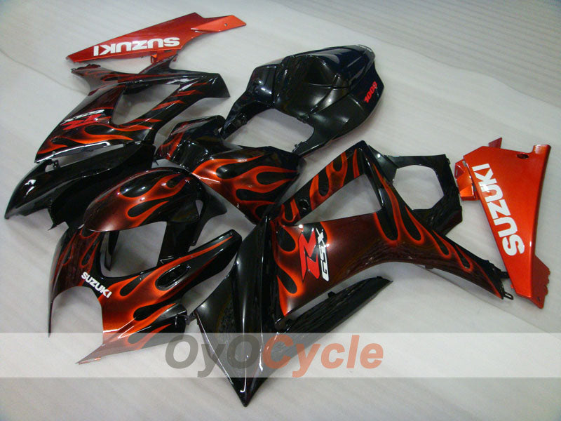 Kit de carénage à injection pour GSX R1000 07-08 - Rouge, Noir - Flame #OYO87902094