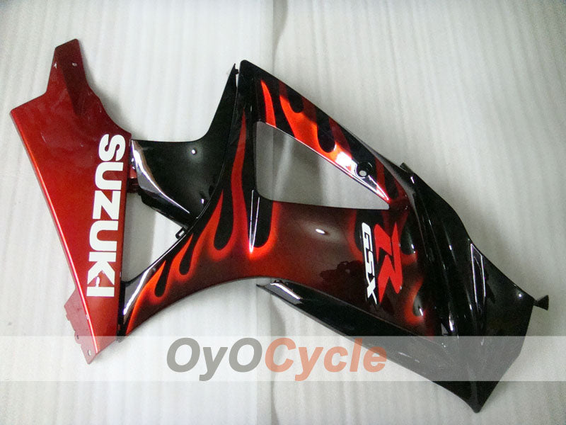 Kit de carénage à injection pour GSX R1000 07-08 - Rouge, Noir - Flame #OYO87902098