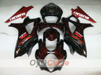 Kit de carénage à injection pour GSX R1000 07-08 - Rouge, Noir - Flame #OYO87902098