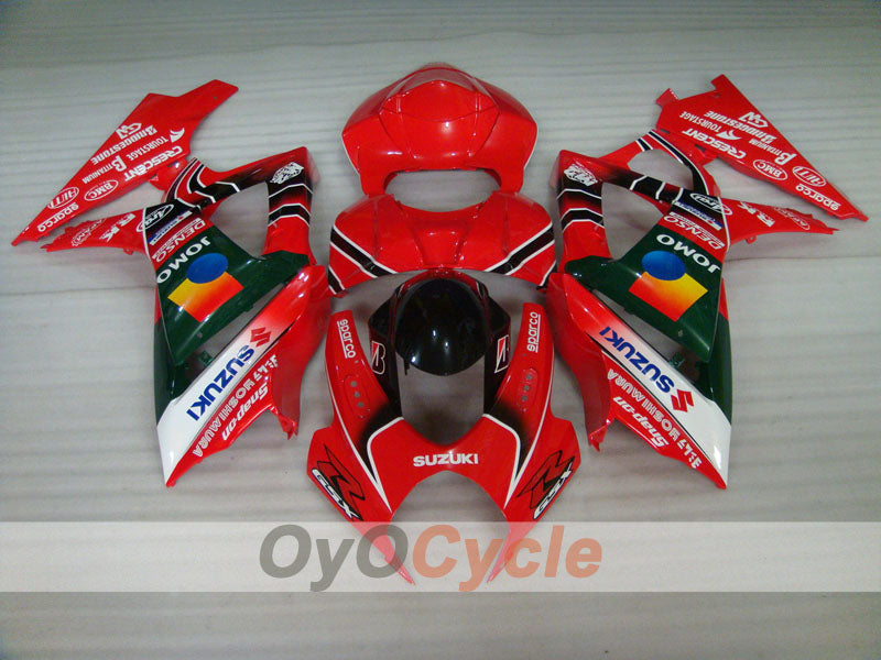 Kit de carénage à injection pour GSX R1000 07-08 - Rouge, Noir - JOMO #OYO87902102