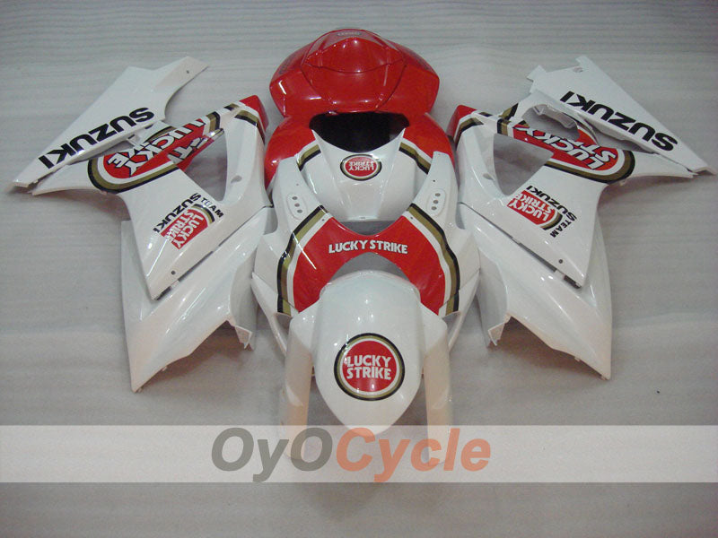 Kit de carénage injecté pour GSX R1000 07-08 - Rouge, blanc - Lucky Strike, MOTUL #OYO87902107