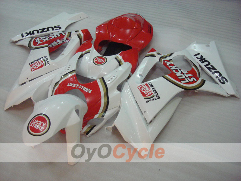 Kit de carénage injecté pour GSX R1000 07-08 - Rouge, blanc - Lucky Strike, MOTUL #OYO87902107