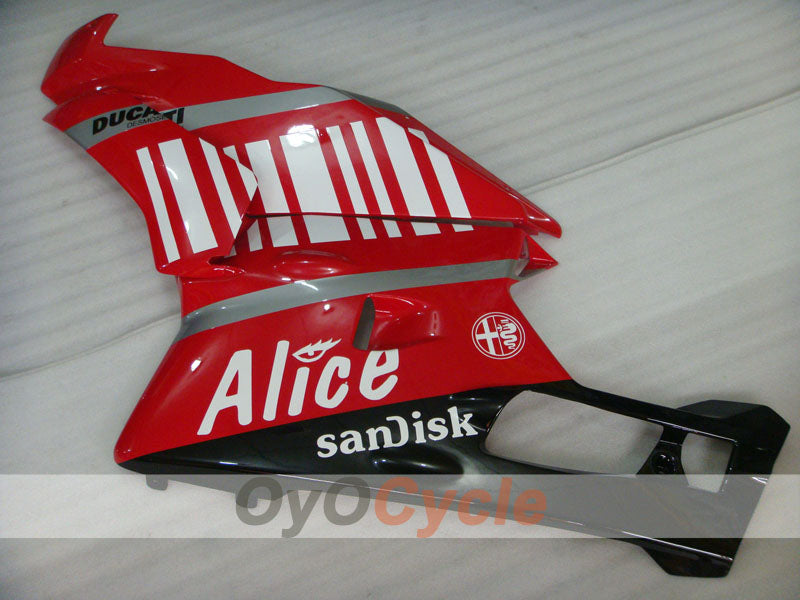 Kit de carénage à injection pour Ducati 999 03-04 - Rouge, Noir - Alice #OYO87902349