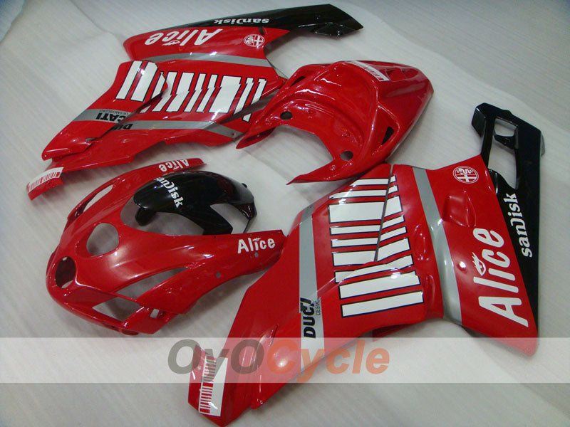 Kit de carénage à injection pour Ducati 999 03-04 - Rouge, Noir - Alice #OYO87902350