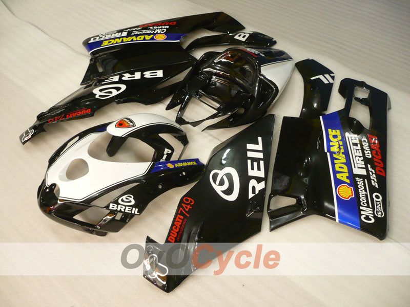 Kit de carénage à injection pour Ducati 999 03-04 - Blanc, Noir - BREIL #OYO87902351